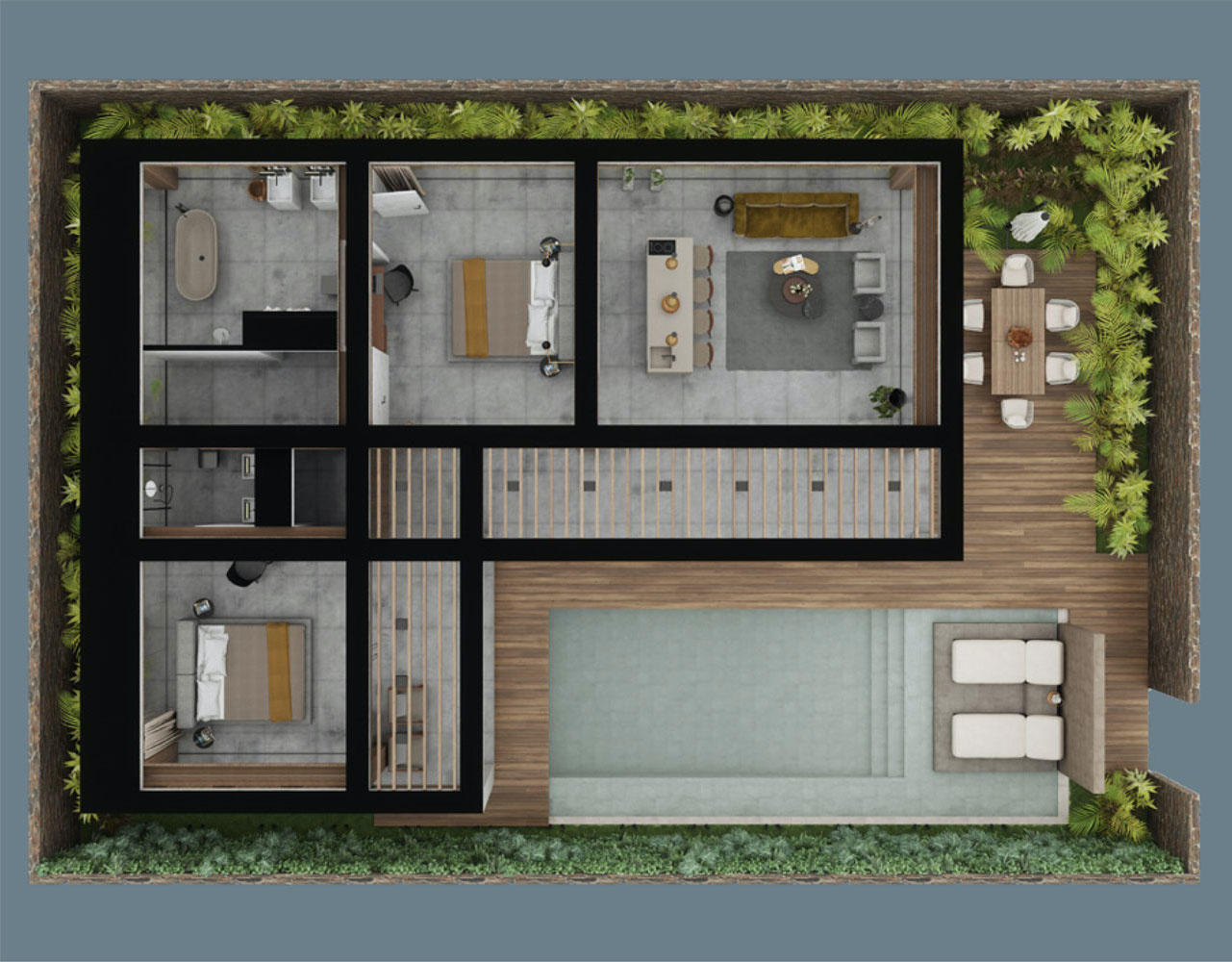 bali villa layout