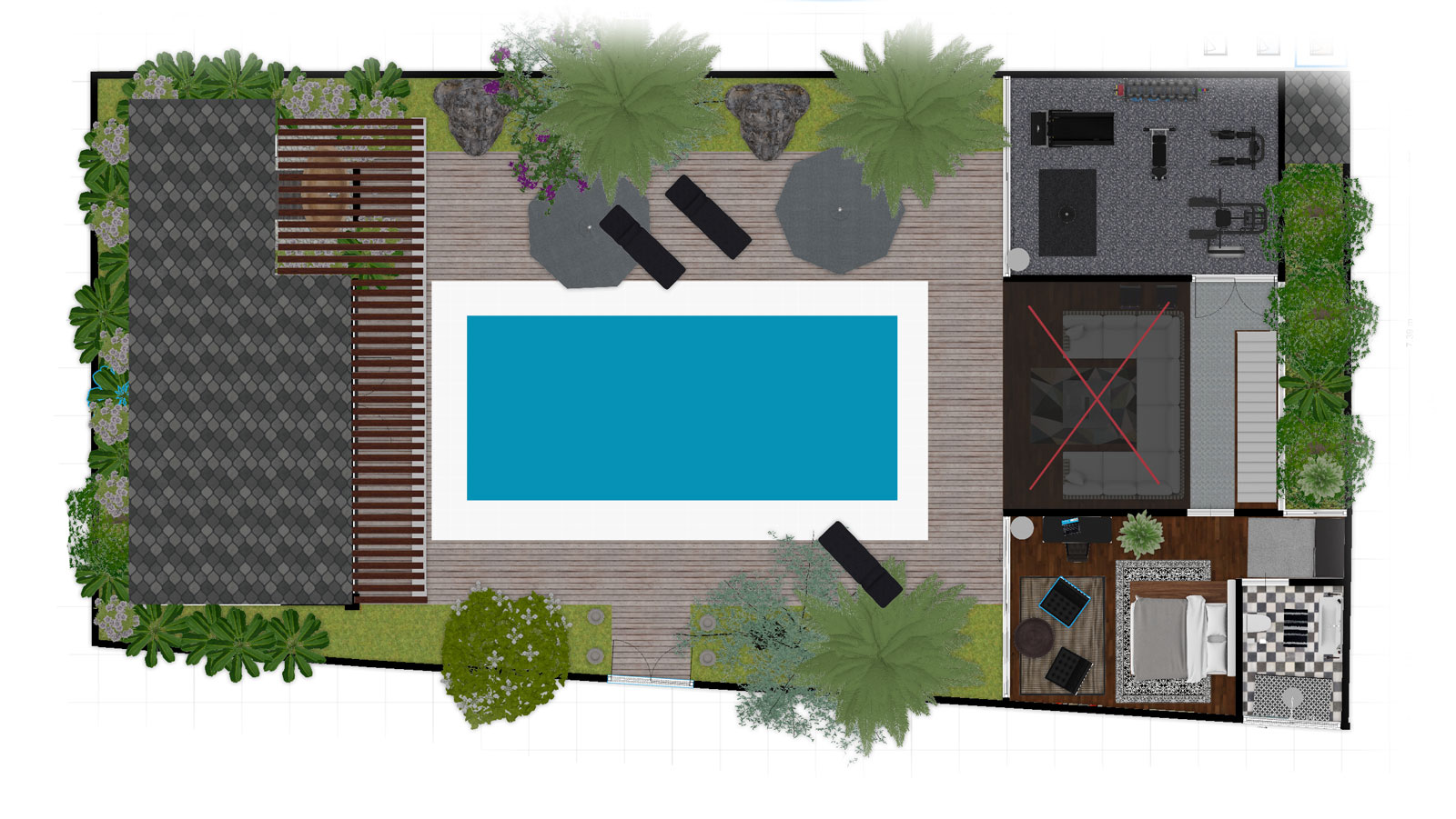 plan villa bali