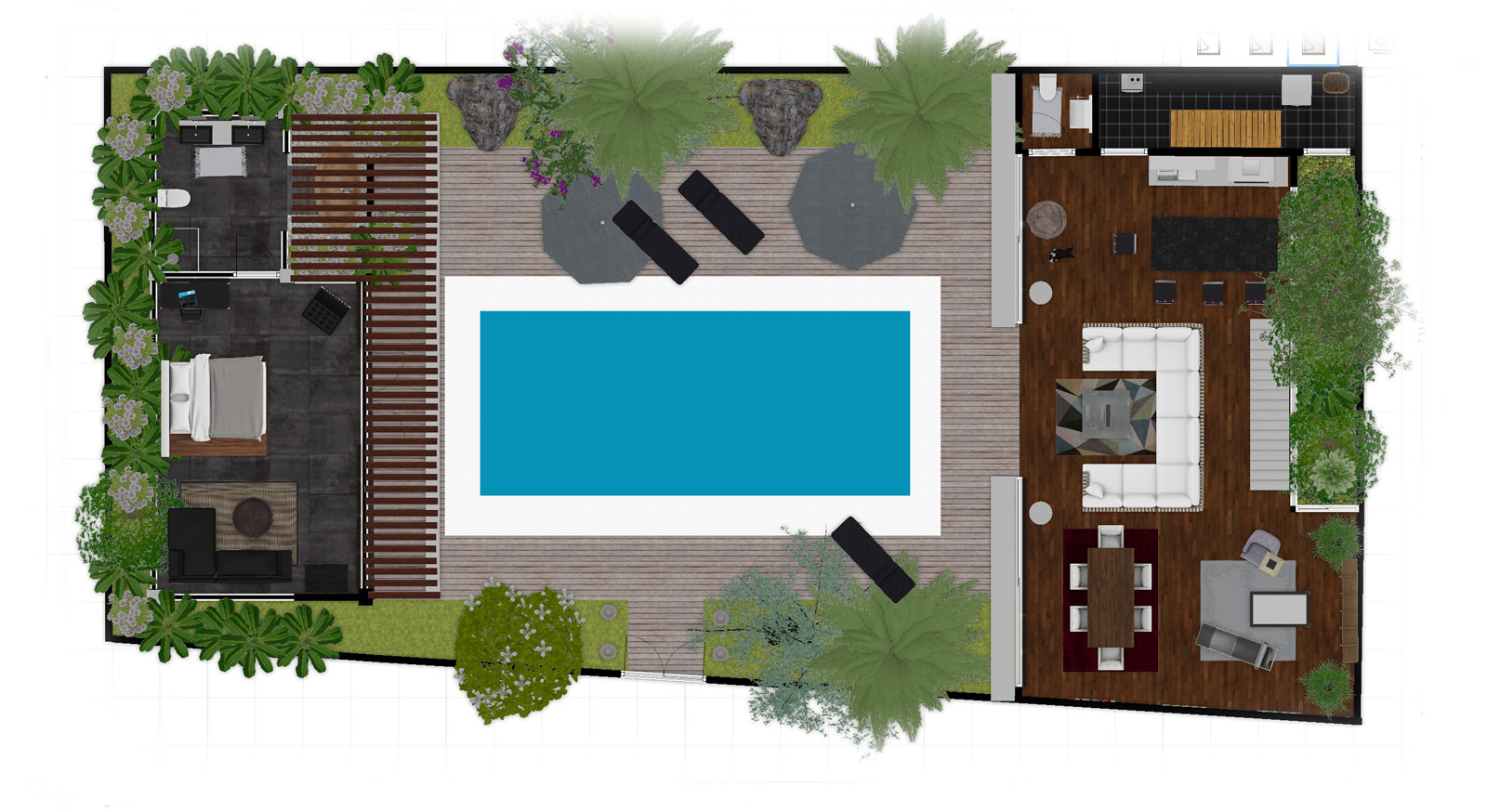 plan villa construction bali